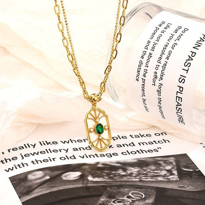 Light luxury green lucky pendant AL24112231