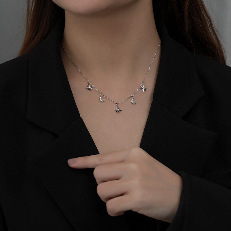 Eternal Star and Moon Light Luxury Necklace AL24112162