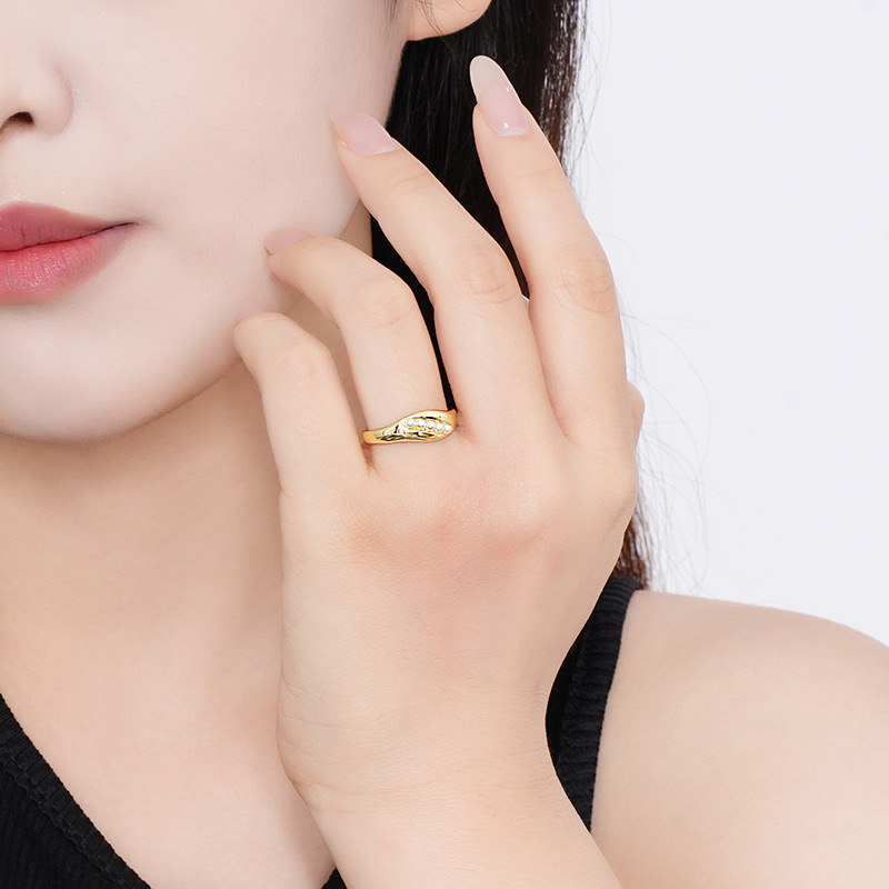 Vintage style pod shape ring AL24112228