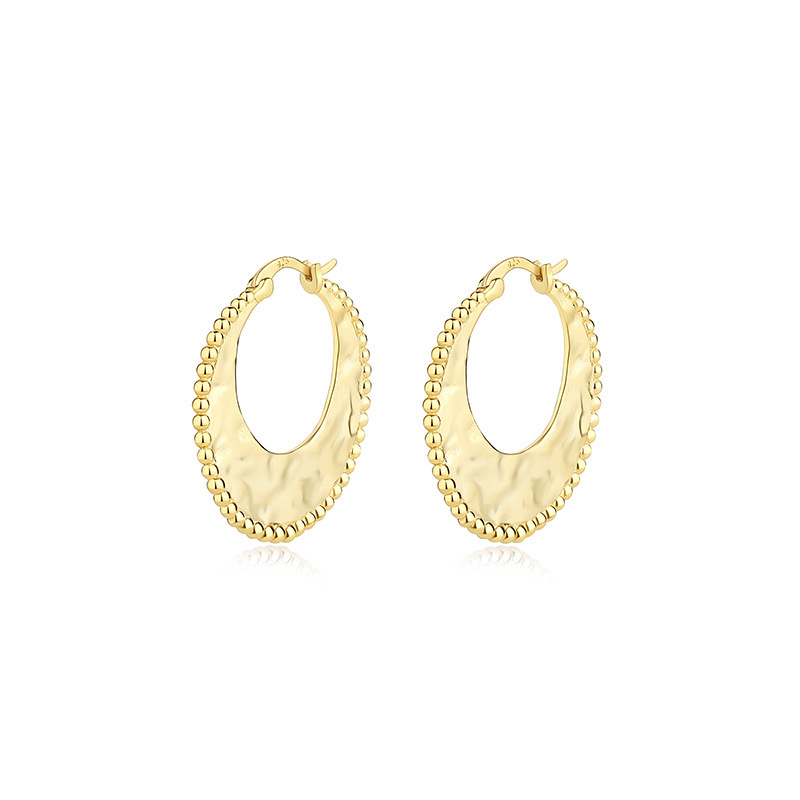 Crescent Shape Irregular Texture Earrings AL24112212