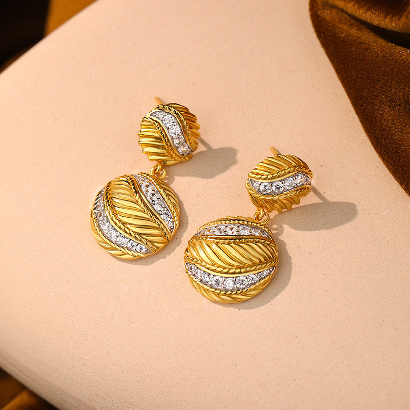 Italian style unique braided earrings AL24112233