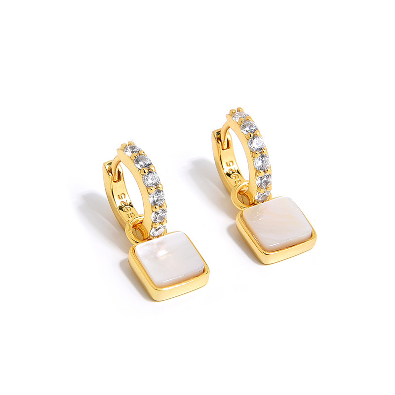 Mysterious black natural agate earrings