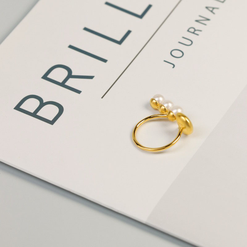 Heart-shaped fun bead matching ring