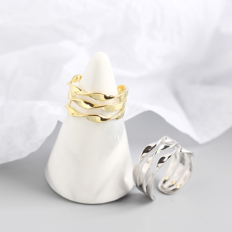 Simple style three lines ring AL24112371