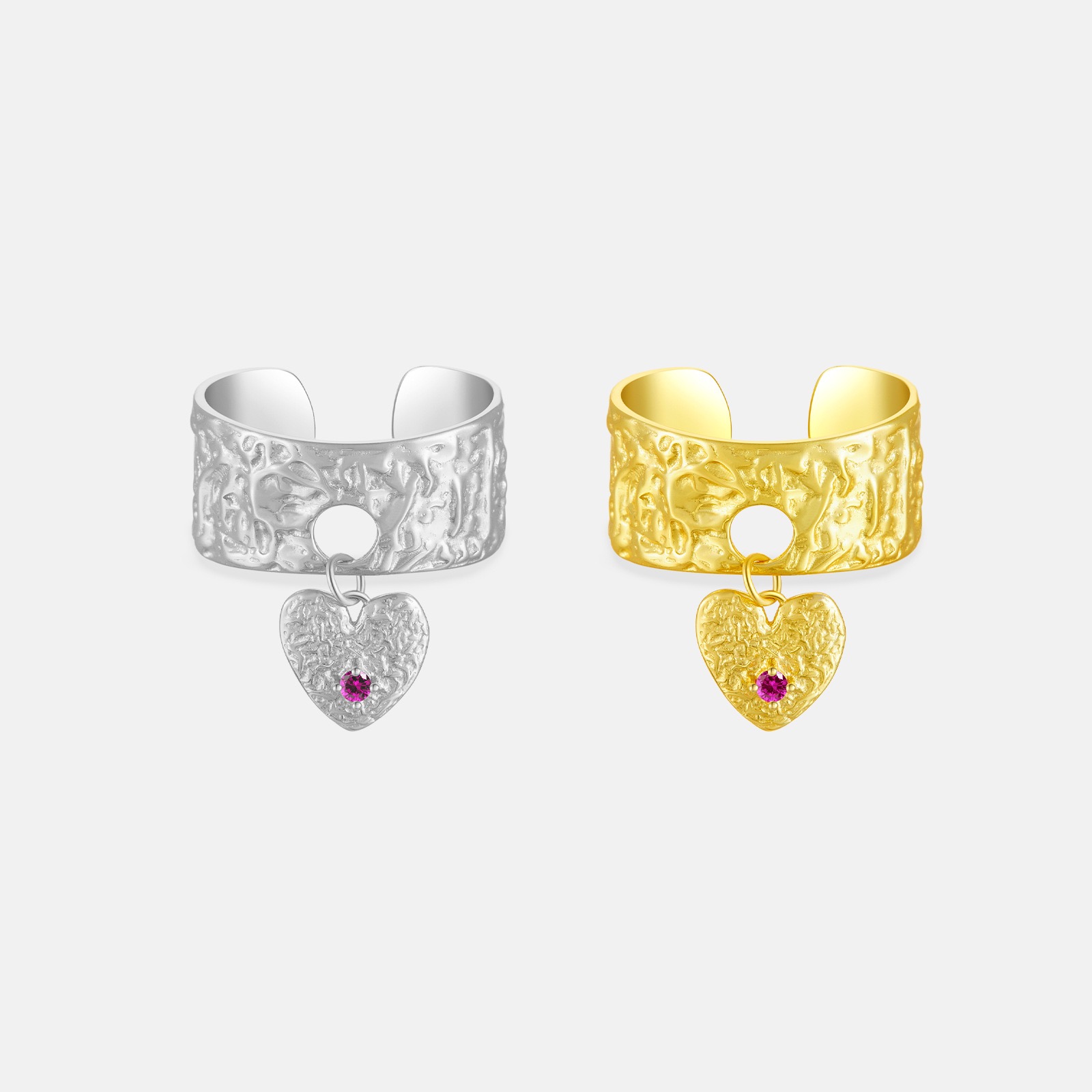 18K Gold Plated Brave Heart Ring