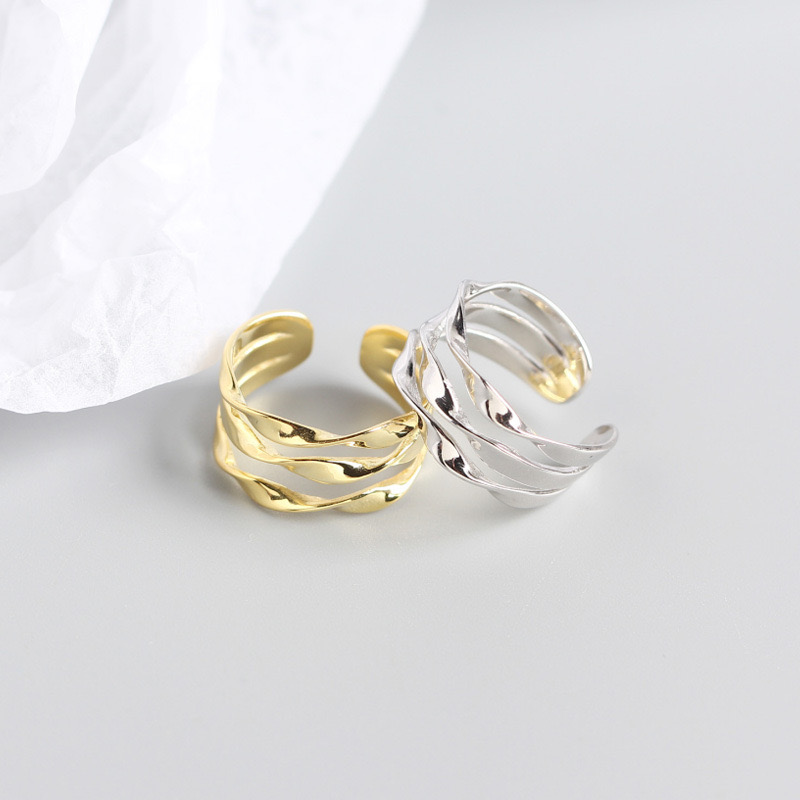 Simple style three lines ring AL24112371