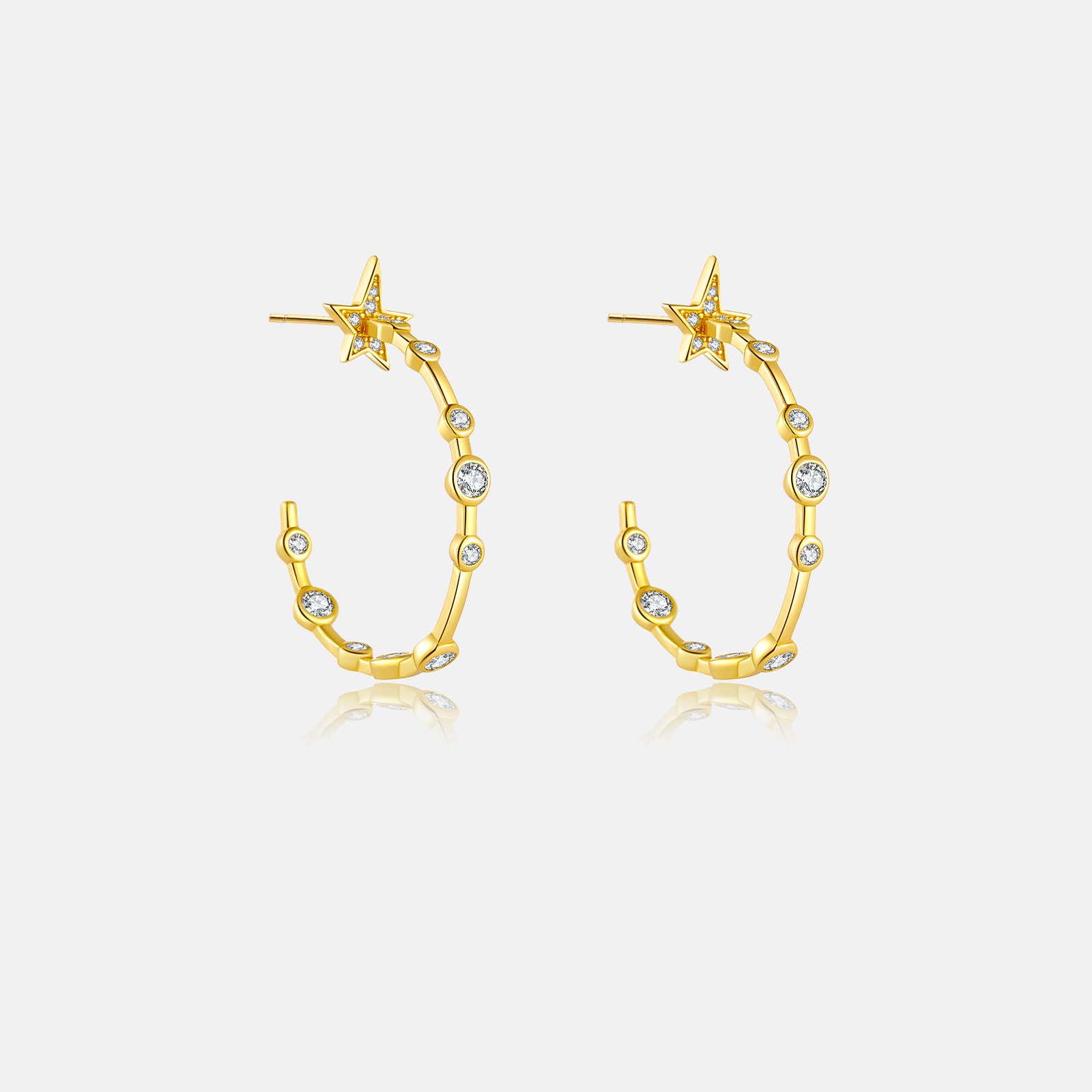 Evening stars beside ears earrings AL24112323