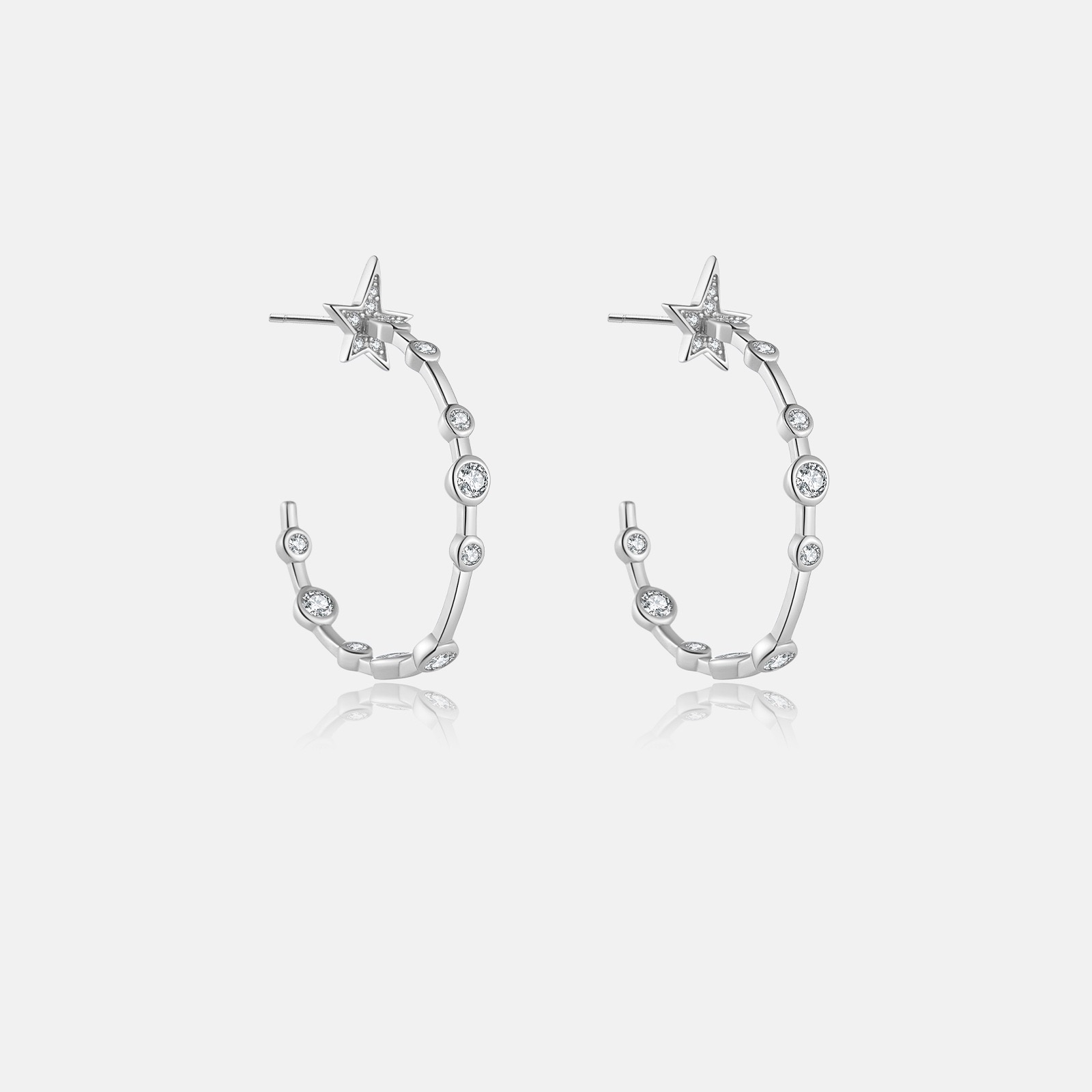 Evening stars beside ears earrings AL24112323