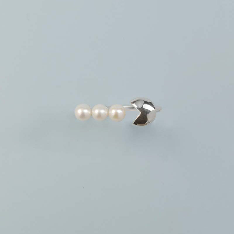 Heart-shaped fun bead matching ring