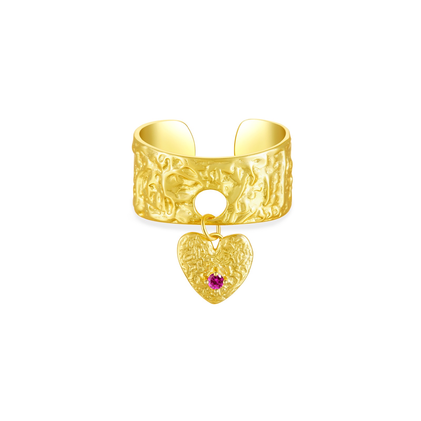 18K Gold Plated Brave Heart Ring