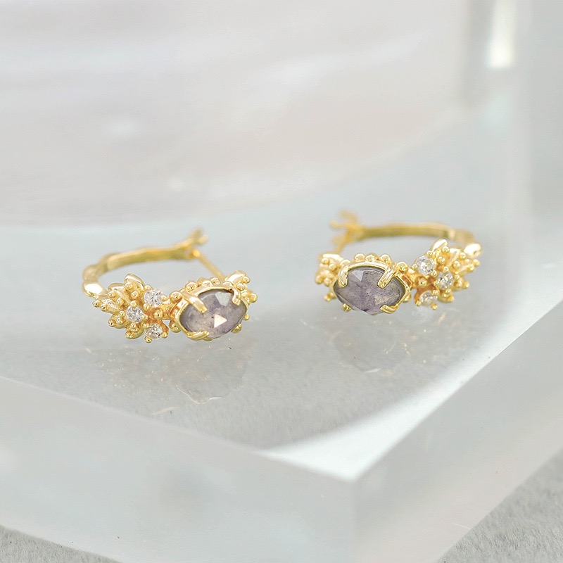 Natural Dong Qingshi Earrings AL24112453