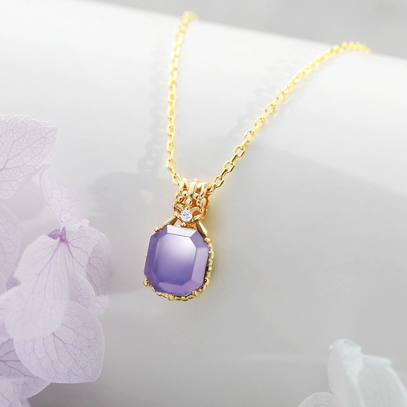 European style three-layer amethyst necklace AL24112473