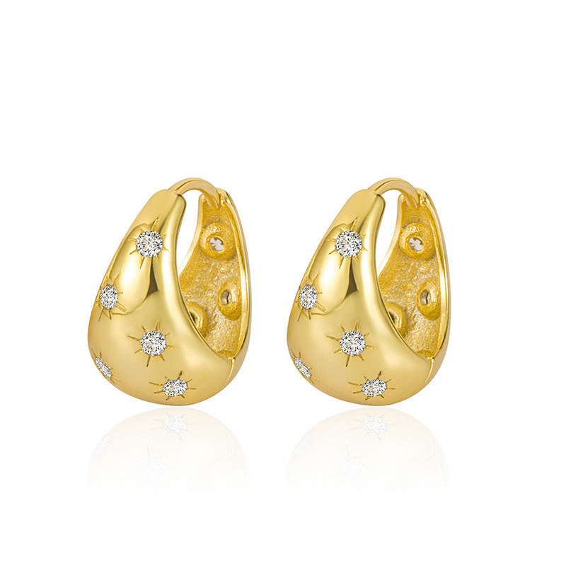 Eight-pointed star teardrop earrings AL24112412