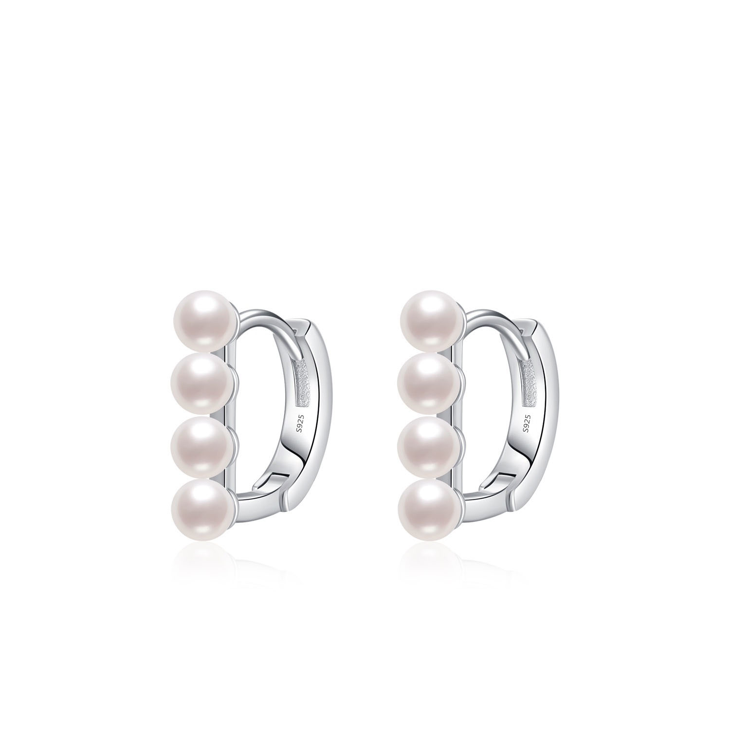 French Delicate Row Small Pearl Earrings AL241124105