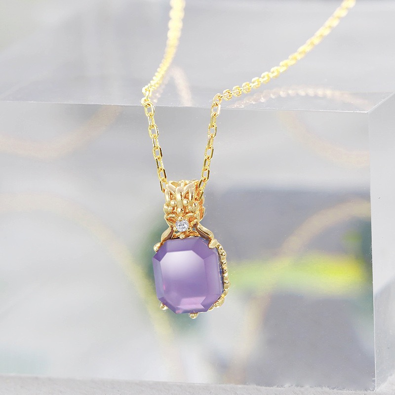 European style three-layer amethyst necklace AL24112473