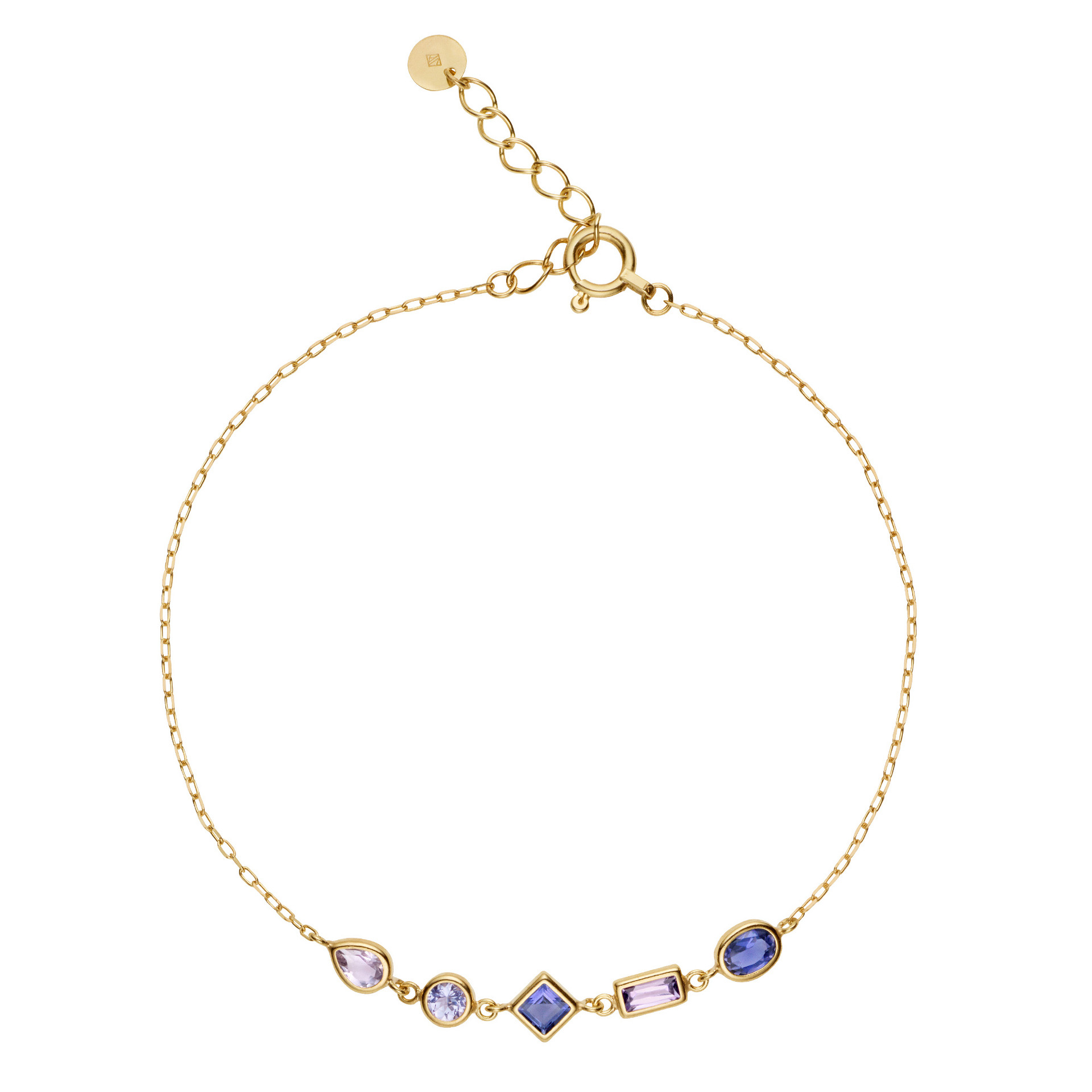 European light luxury 3-stone matching bracelet