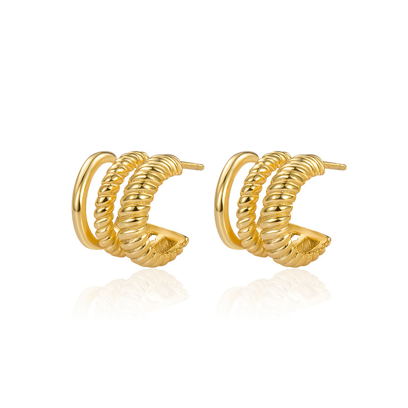 Light luxury geometric multi-layer irregular earrings AL24112437