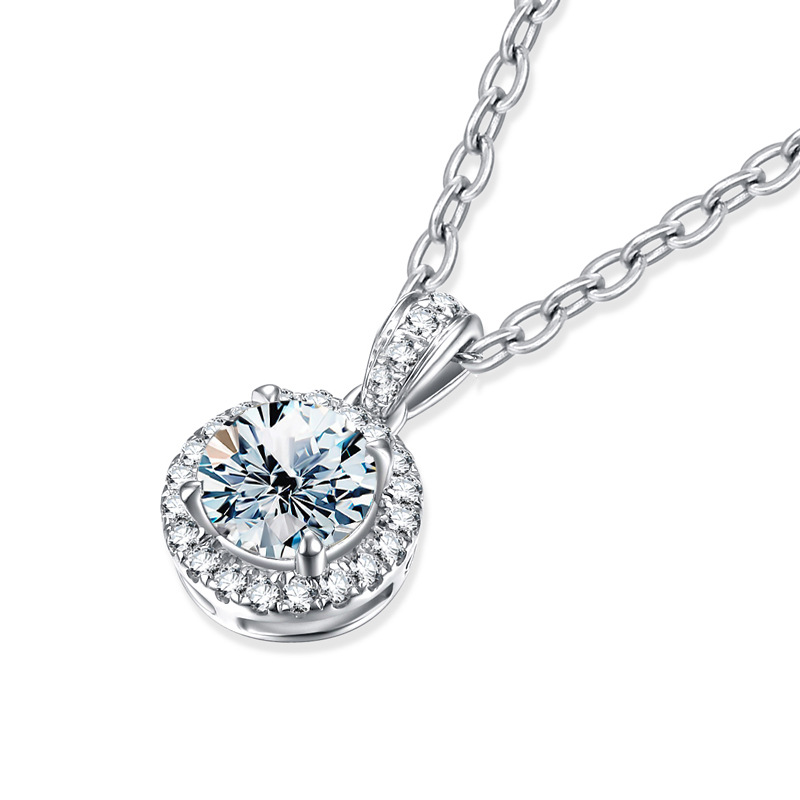 moissanite pendant necklace  S925  silver . AL24112398