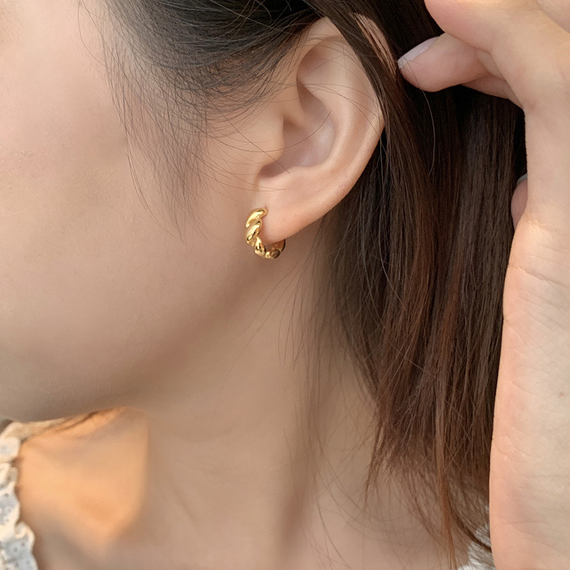 Light luxury irregular twisted earrings AL24112450