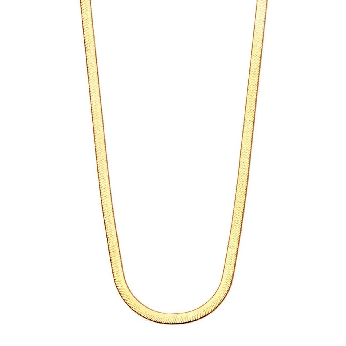 18K gold plated Braided Herringbone Necklace