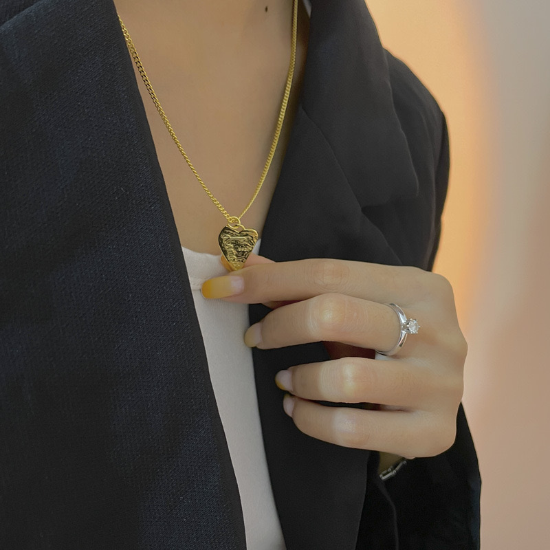 Simple irregular heart pendant AL24112445