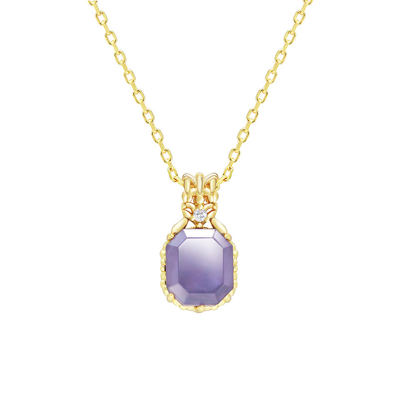 European style three-layer amethyst necklace AL24112473