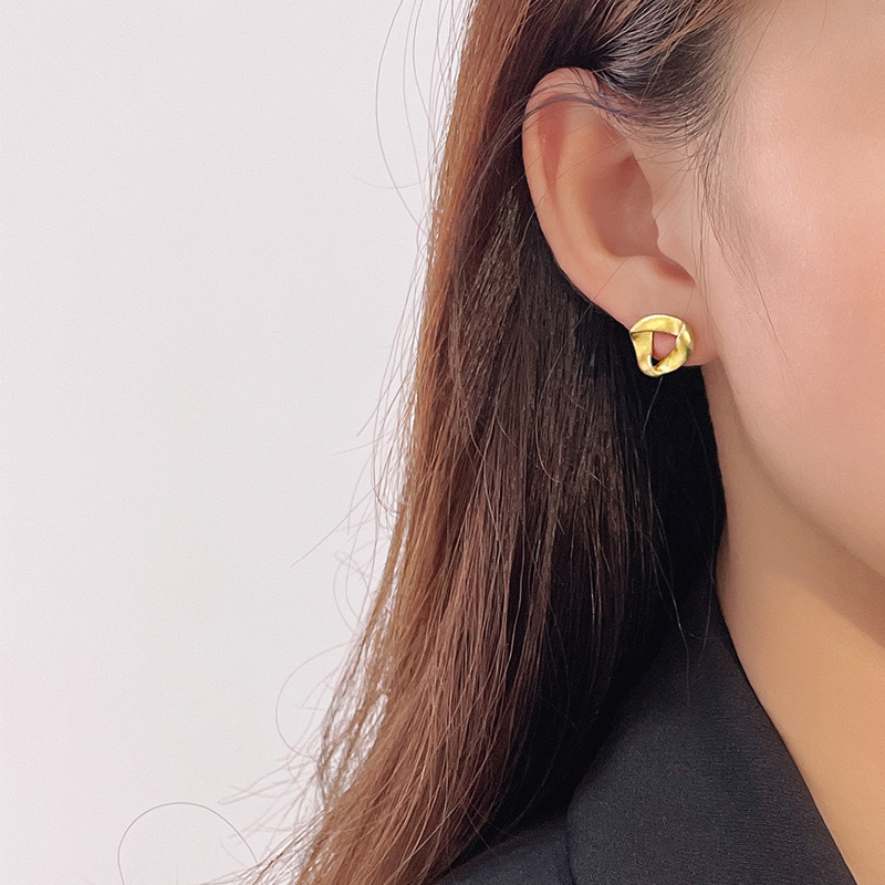Geometric triangle light luxury earrings