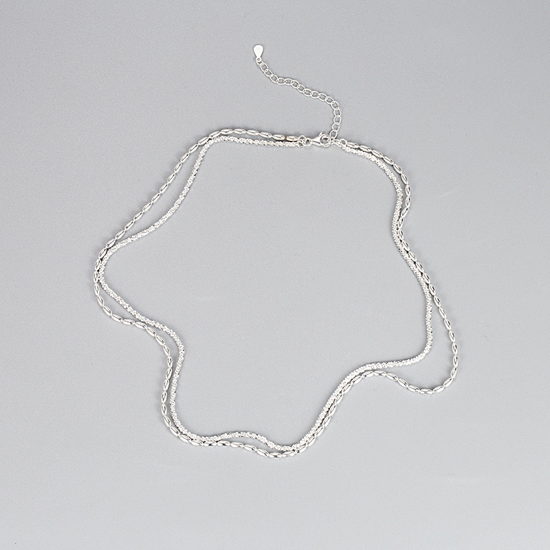 Light luxury double layer small particle necklace AL24112418