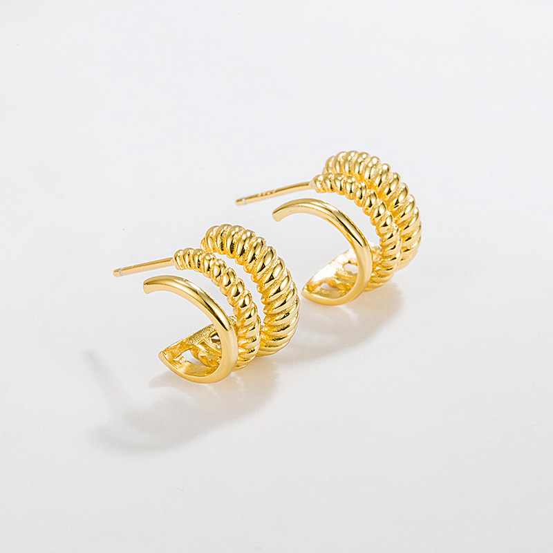 Light luxury geometric multi-layer irregular earrings AL24112437