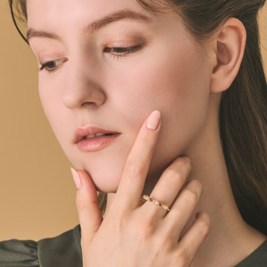 Light luxury natural purple hair crystal ring AL24112455