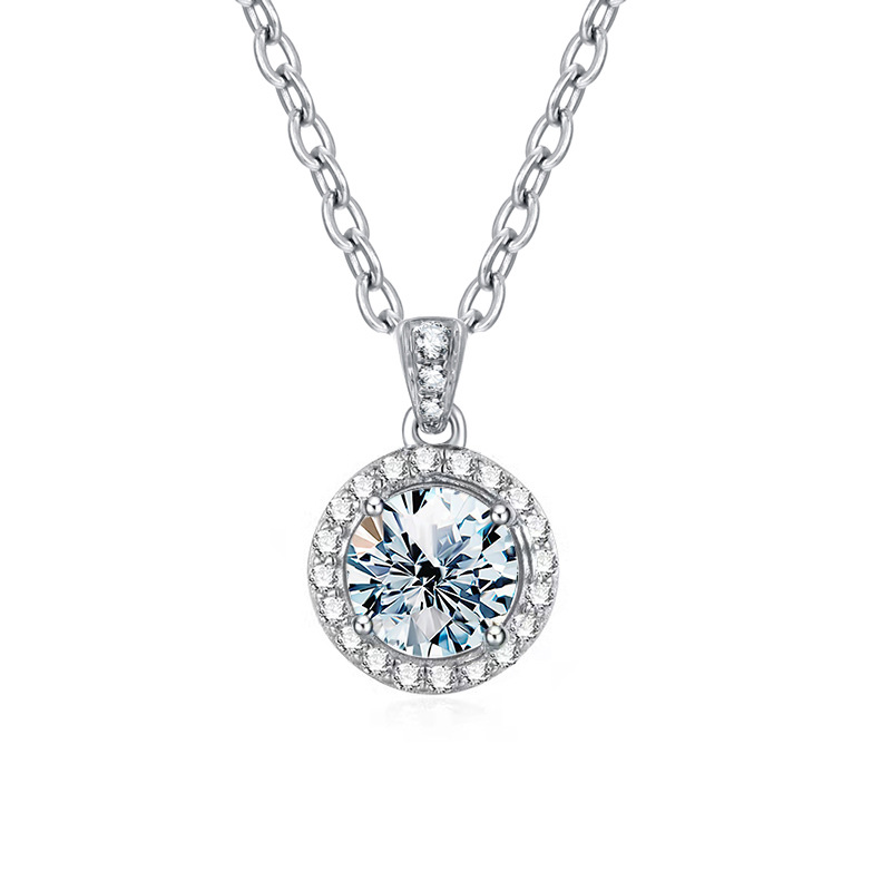 moissanite pendant necklace  S925  silver . AL24112398