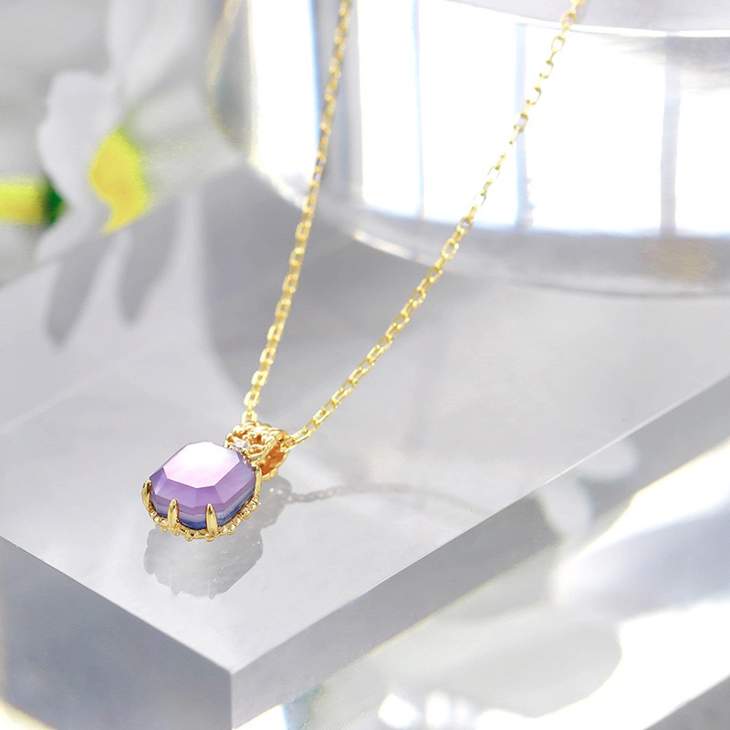 European style three-layer amethyst necklace AL24112473