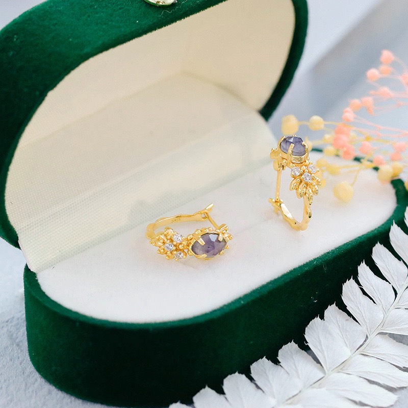 Natural Dong Qingshi Earrings AL24112453