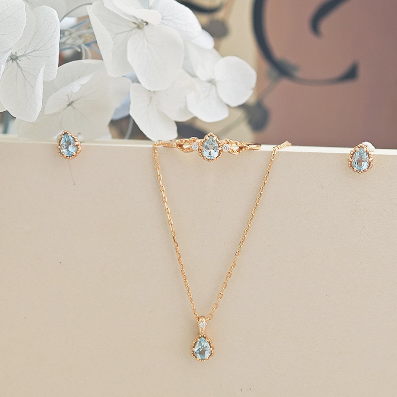 Tears of the Ocean Natural Sapphire Necklace AL24112471