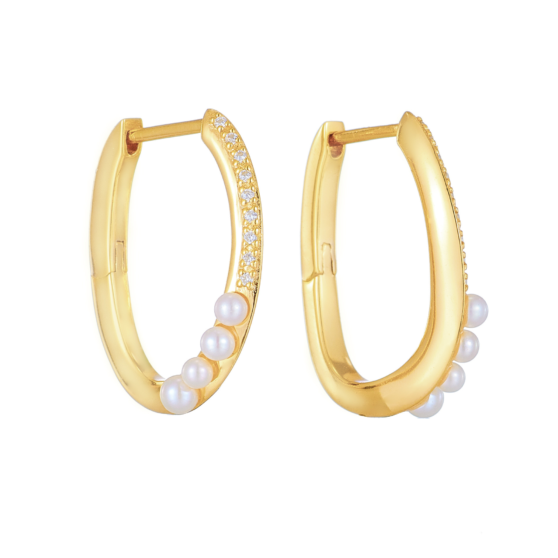 18K Gold Plated Mini Freshwater Pearl Earrings