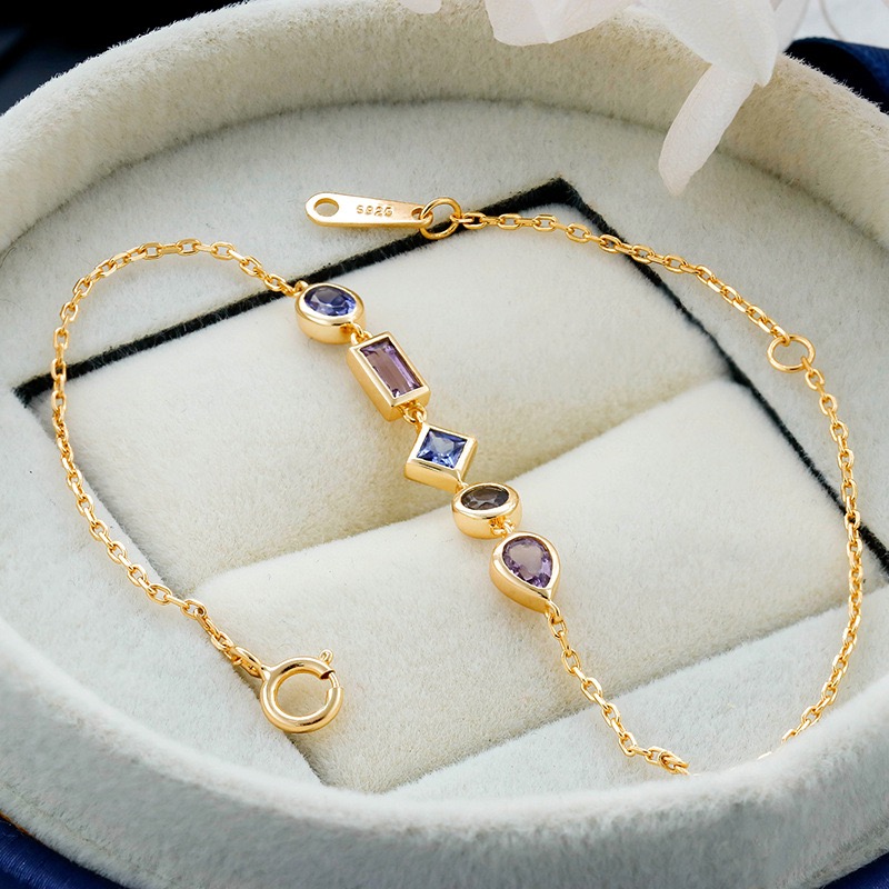 European light luxury 3-stone matching bracelet