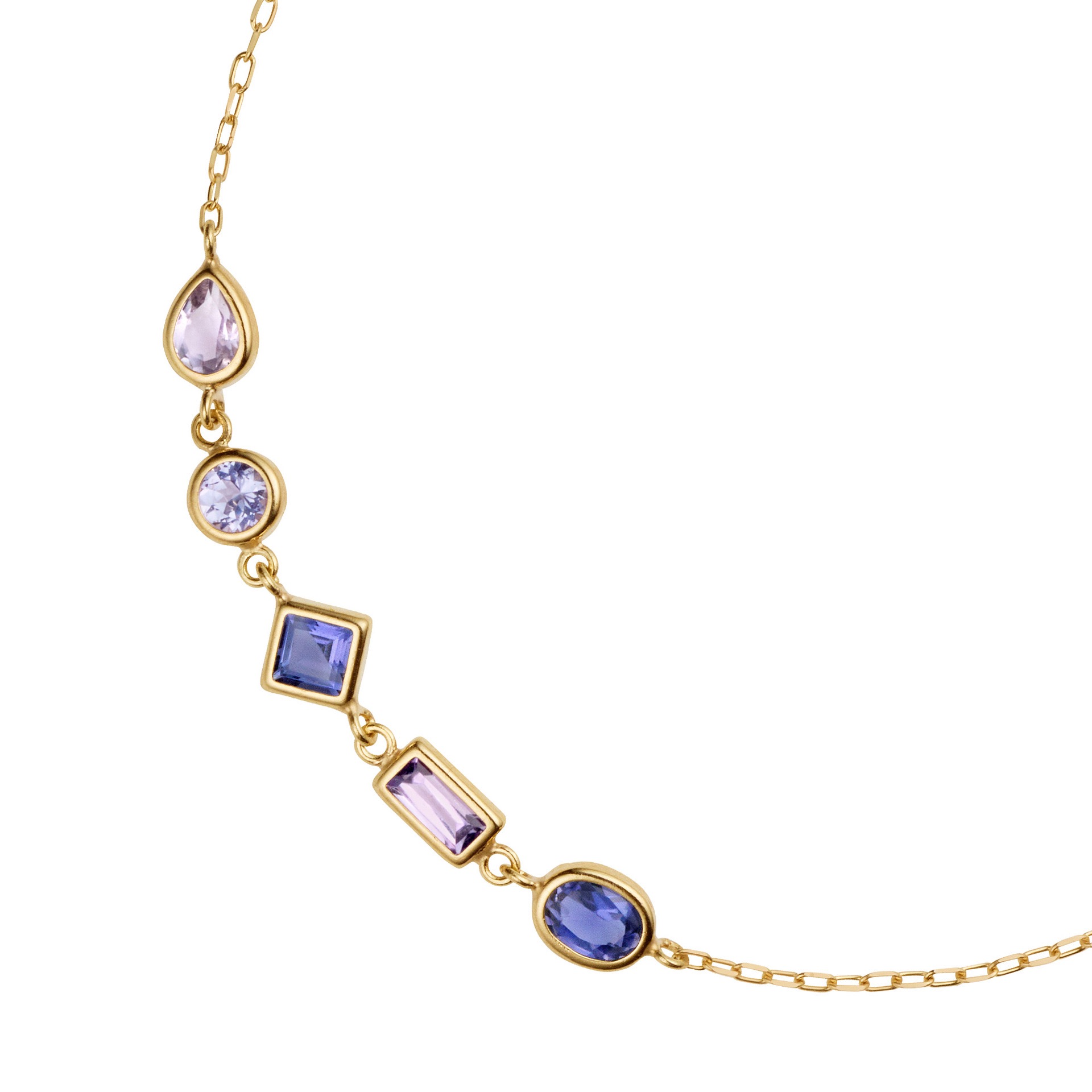 European light luxury 3-stone matching bracelet