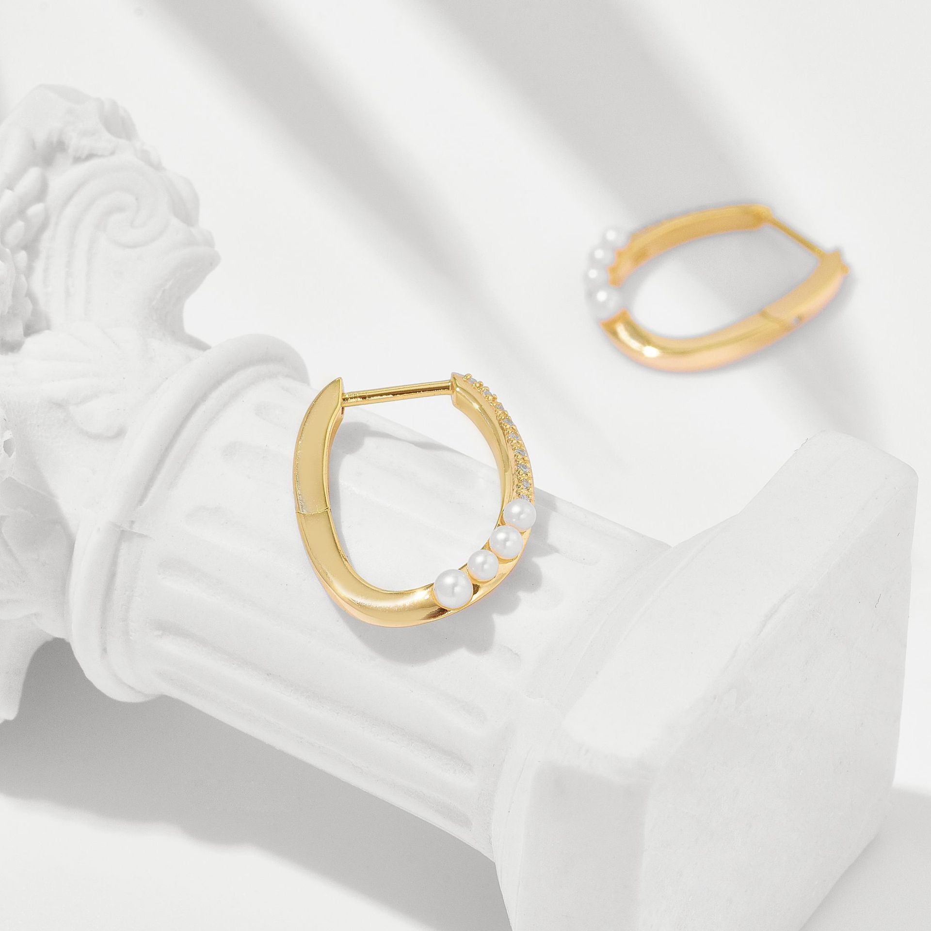 18K Gold Plated Mini Freshwater Pearl Earrings