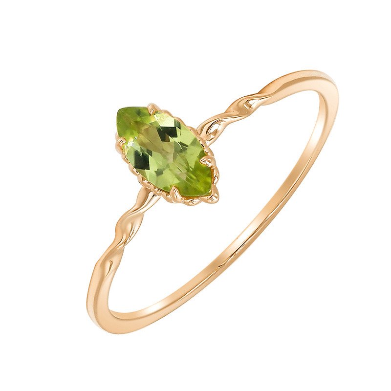 French retro style green olive ring AL24112481