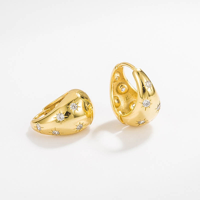 Eight-pointed star teardrop earrings AL24112412