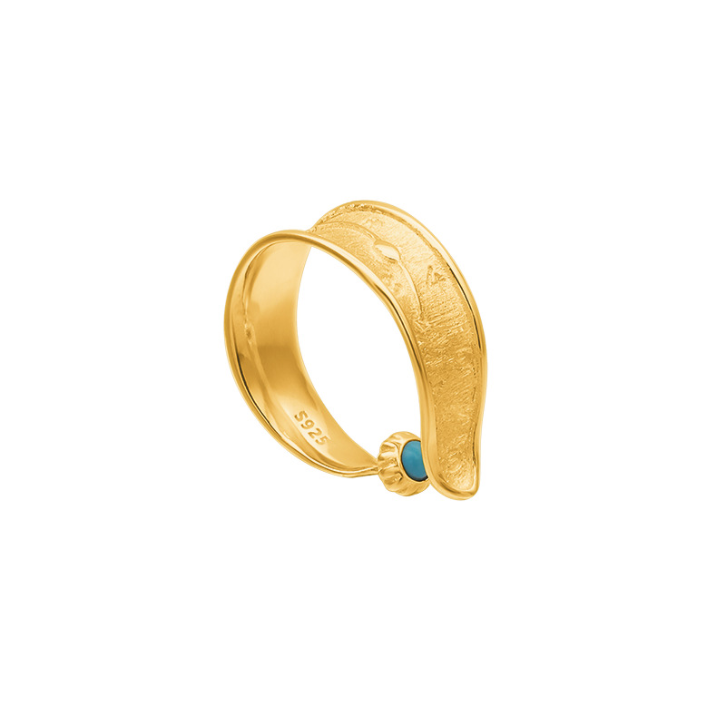 18K gold plated The Persistence of Memory Silver Ring