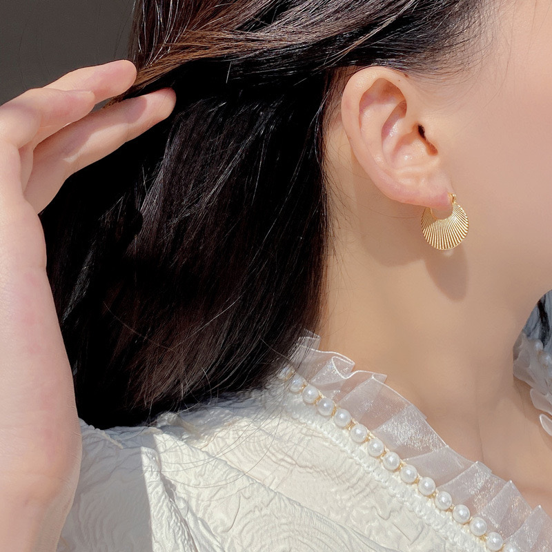 Simple shell shaped earrings AL24112447