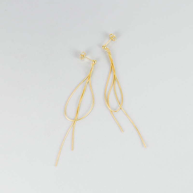 Light luxury snake bone tassel ear wire