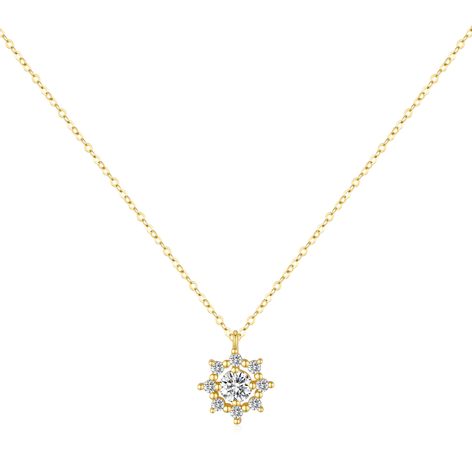 Light Luxury Fairy Snowflake Necklace AL24112495