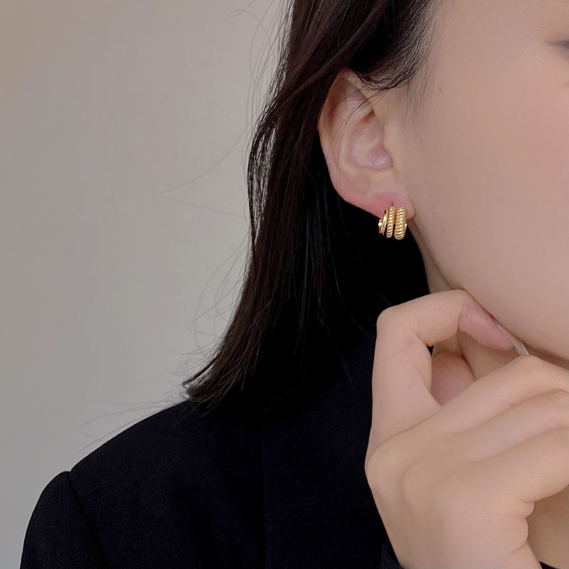 Light luxury geometric multi-layer irregular earrings AL24112437