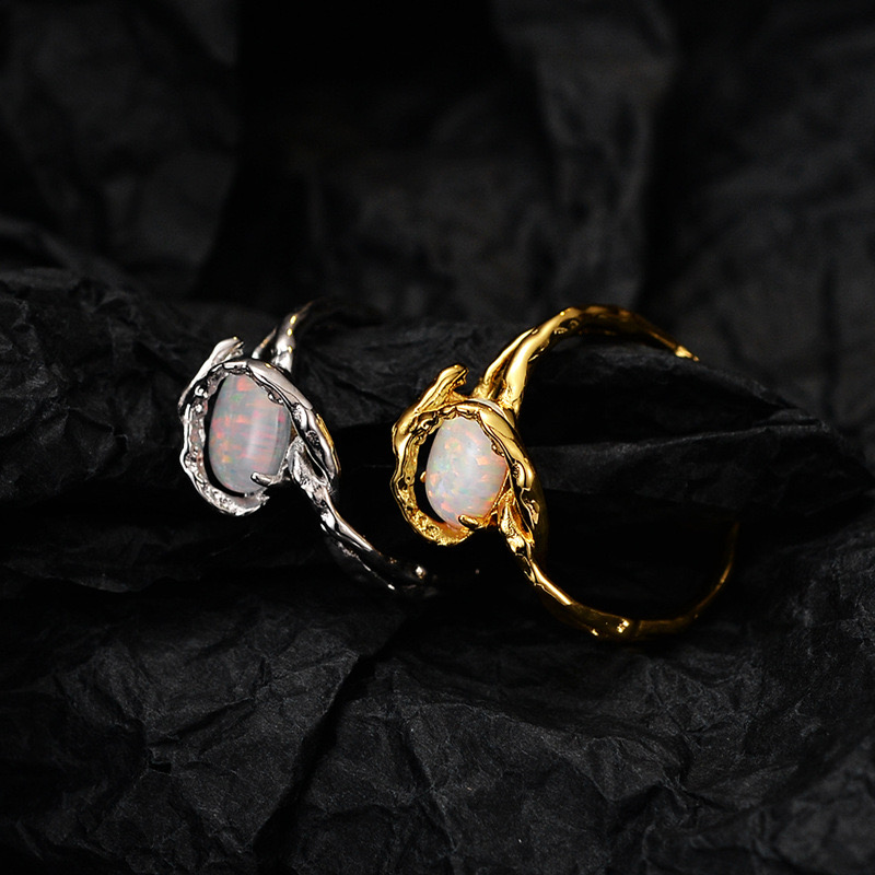 Light luxury wrapped opal ring OE0412230103