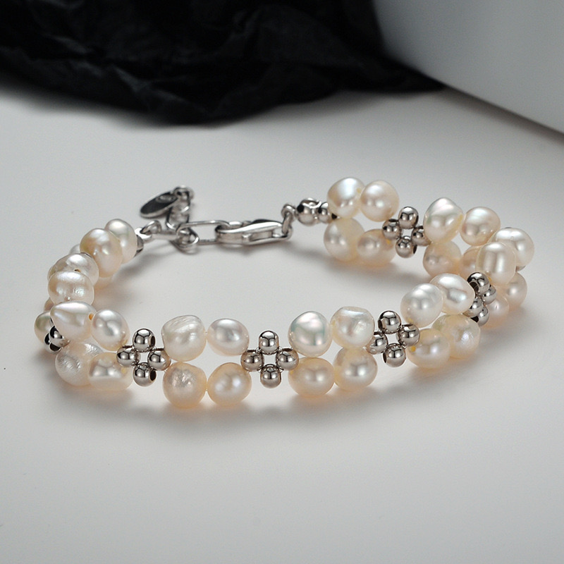 Korean style special shaped baroque pearl bracelet