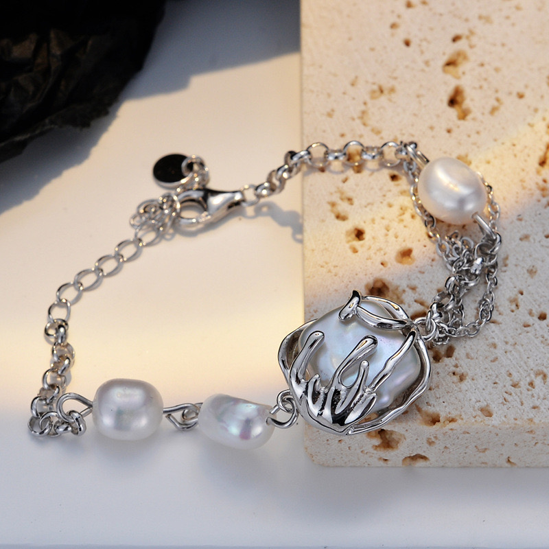 Light Luxury Romantic Baroque Pearl Bracelet VU12311208