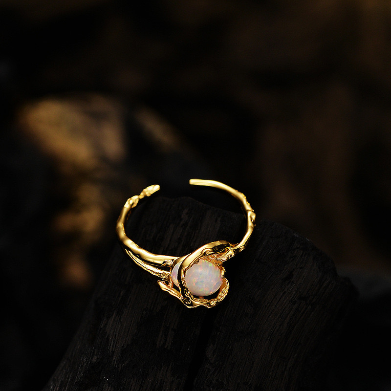 Light luxury wrapped opal ring OE0412230103