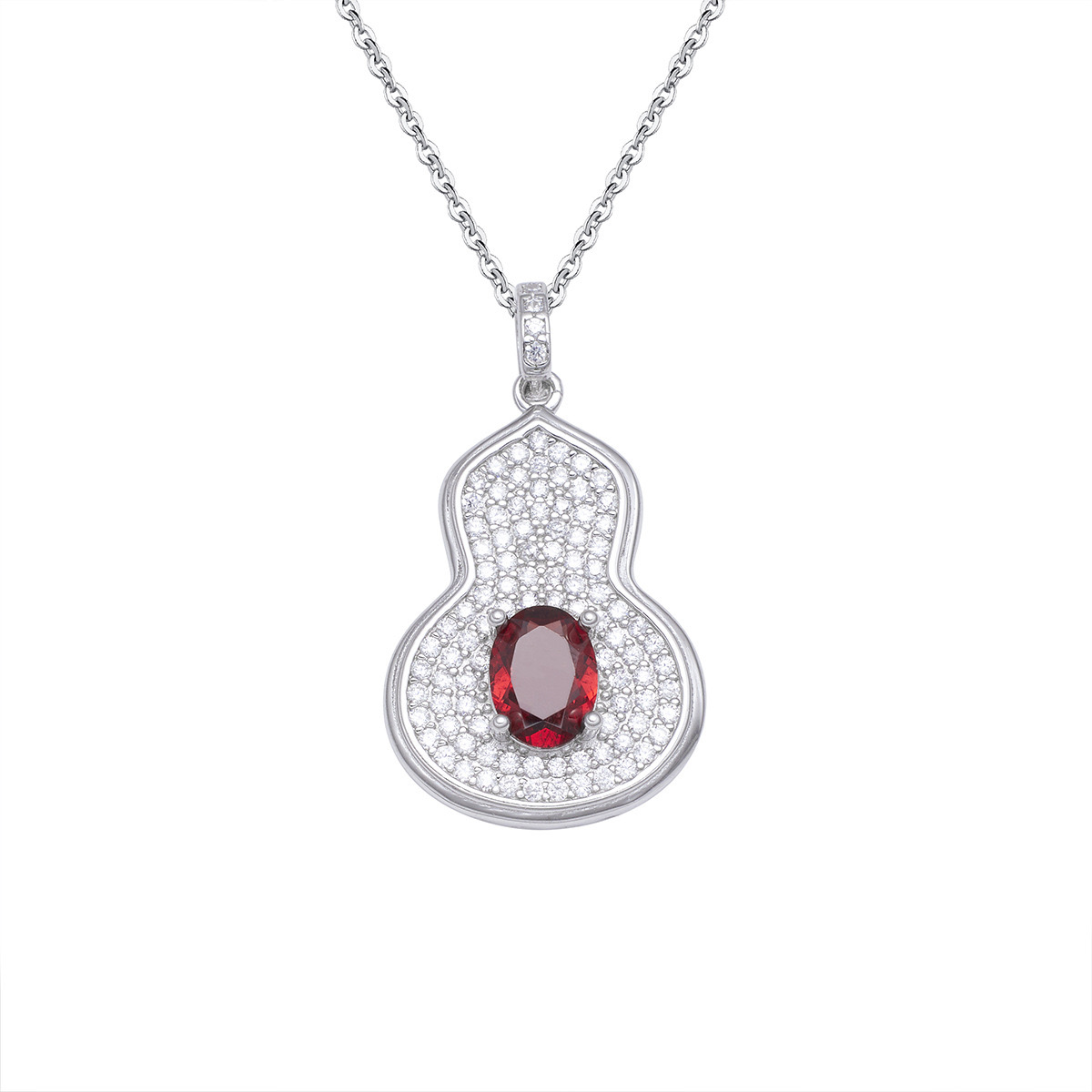 Light Luxury Garnet Gourd Necklace AL24112504